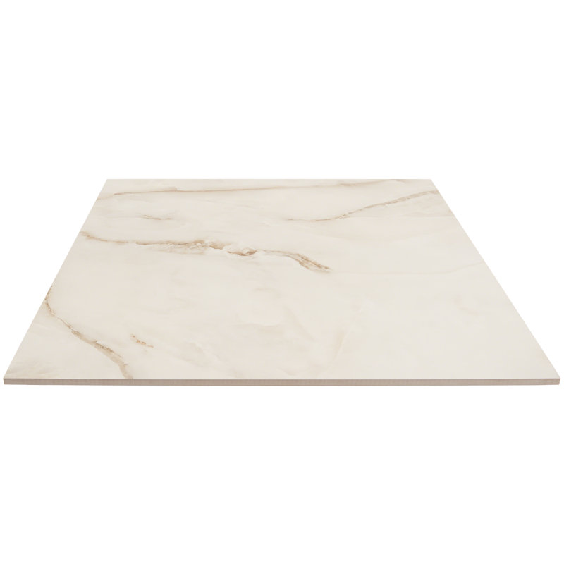 Selene Onyx 24" x 24" Porcelain Marble Look Wall & Floor Tile, Onyx Pearl
