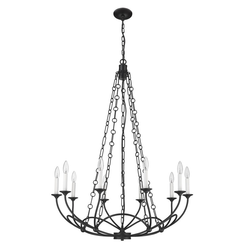 Lustre empire 10 lumières façon bougie