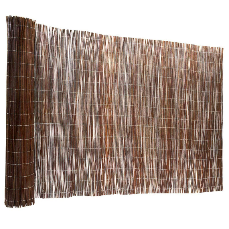 Panneau de clôture décoratif en bois de saule H 6 pi x l 16 pi