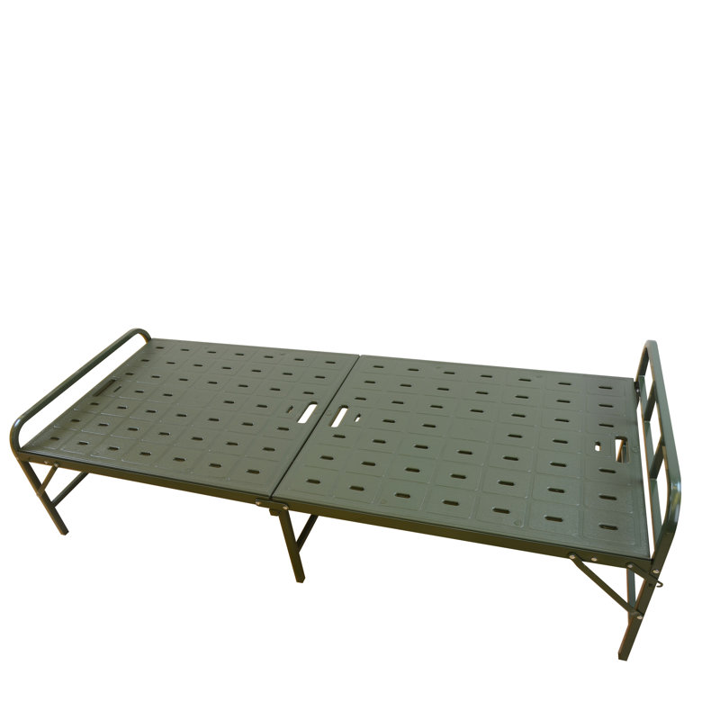 Lit de camp pliant en acier