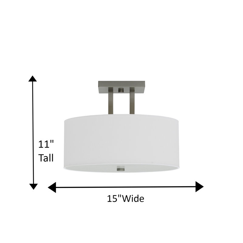 Plafonnier semi-encastré 3 lumières Lamas, Acier satiné