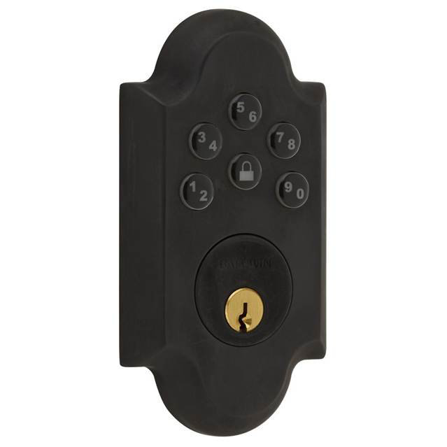 Baldwin Boulder Arched Electronic Deadbolt, Oil Rubbed Bronze