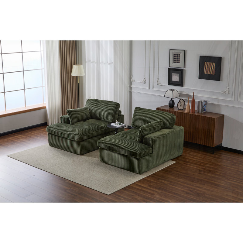 Double chaise longue d'intérieur, Vert
