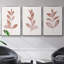 Red Leaf I - ensemble de 3 reproductions de photos sur toile-97710311-97710315