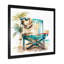 «Dog on Chair at the Beach II», reproduction sur toile-86808420-110954824