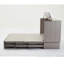 Armoire-lit convertible, gris, avec espace de rangement, matelas et rangement pratique gris, bouchon en mousse souple