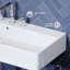 Lavabo de salle de bain piédestal rectangulaire en céramique avec trop-plein 34,7 "Swiss Madison Carre-98076193