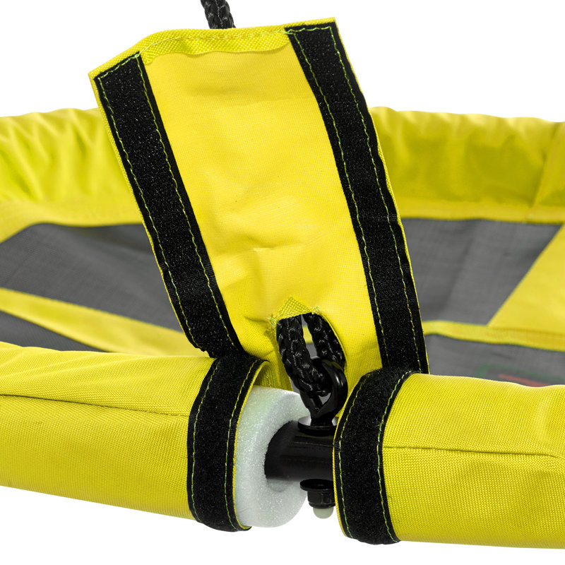 Machrus Swingan 37.5 IN Super Fun Nest Swing With Adjustable Ropes - Solid Fabric Seat Design, Yellow