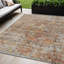 Tapis extérieur lavable floral 5 pi x 8 pi Coral Terra Cotta and Beige