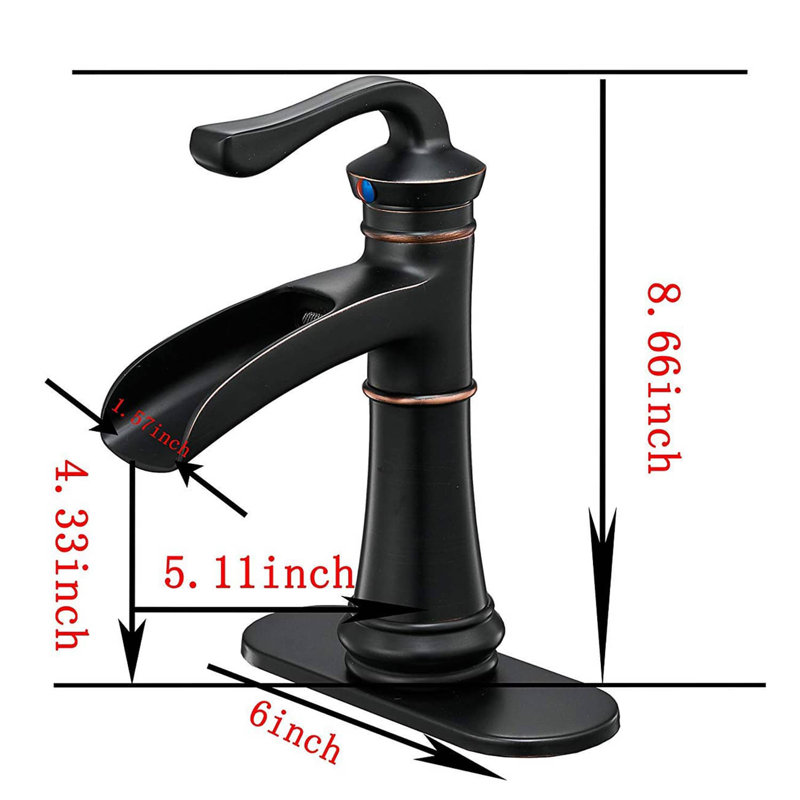 Single-Hole Bathroom Faucet with Drain Assembly, Oil Rubbed Bronze