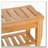 Long Bamboo Shower Bench with Underneath Storage Shelf