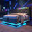 Twin size Upholstered bed, 360 surround LED function, Buttons/Apps/Remote Control, hydraulic storage bed with USB Type-C charging, Gray,Linen (Without mattress)-106569094-106569093