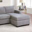 Canapé modulaire en L avec accoudoirs carrés 2 pièces et pieds carrés en plastique Canapé avec accoudoir à droite et accoudoir à gauche-520590437