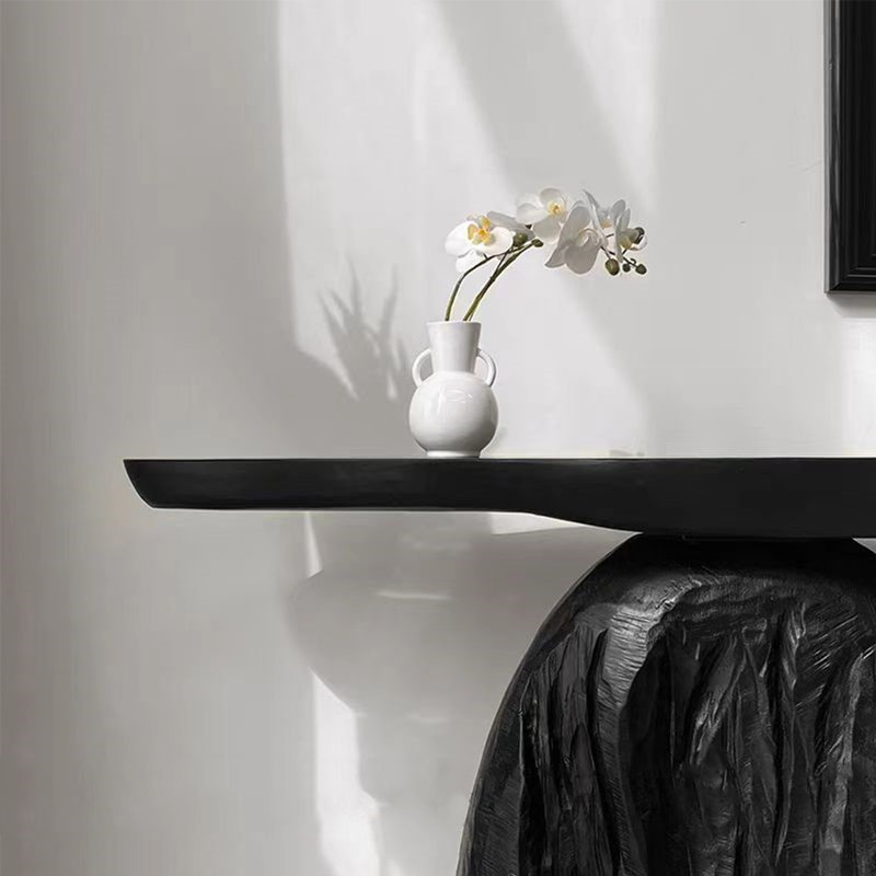 Retro Art Console Table, 33.46" H x 55.12" W x 13.78" D