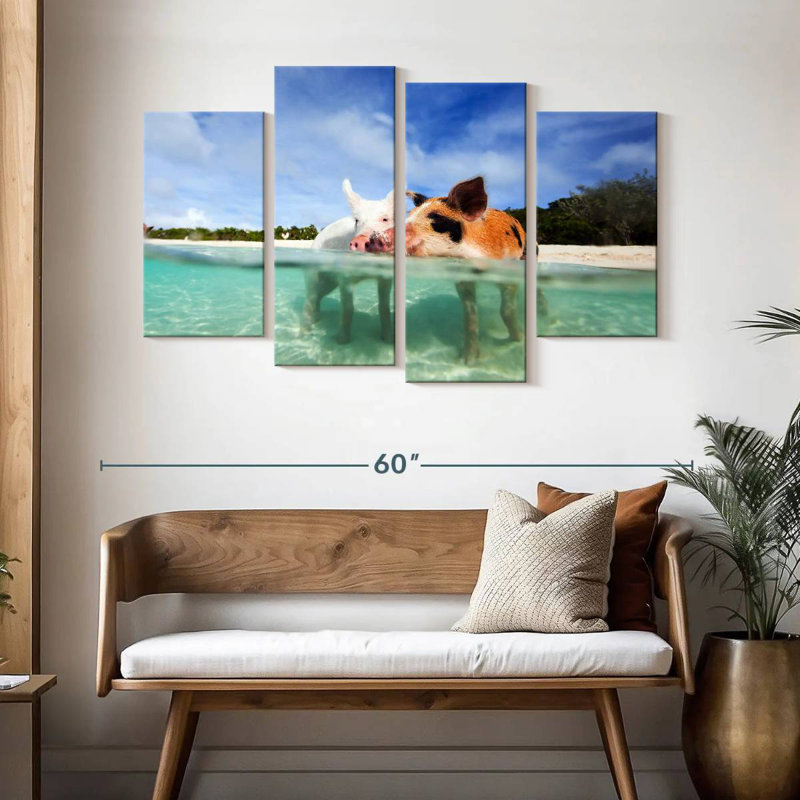 Porcs Bahamas Life, H 32 po x l 52 po