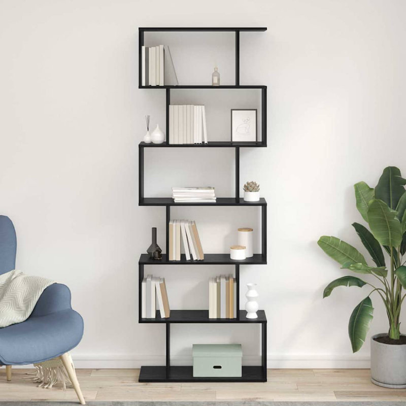 Book Cabinet Engineered Wood Bookcase Modern Bookshelf Rectangular, (6 Shelves) 193.5cm H x 70cm W x 24cm D