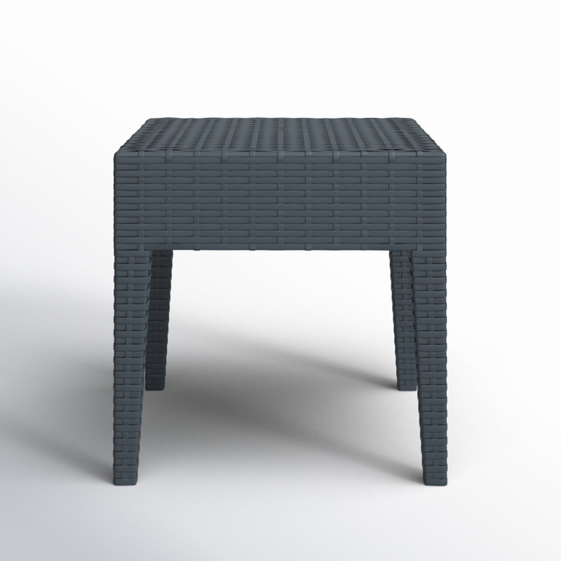 Martz Square Outdoor Side Table, Dark Gray