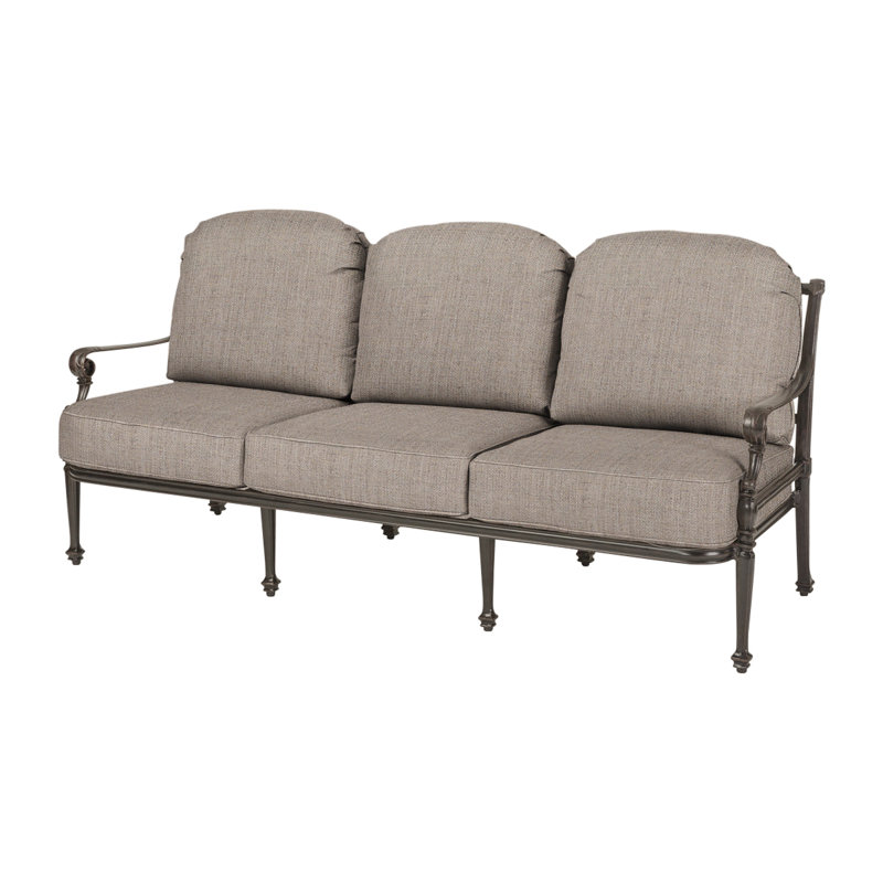 Grand Terrace Sofa with Sunbrella Cushions, Vintage, Cast Ash Sunbrella® Plainweave