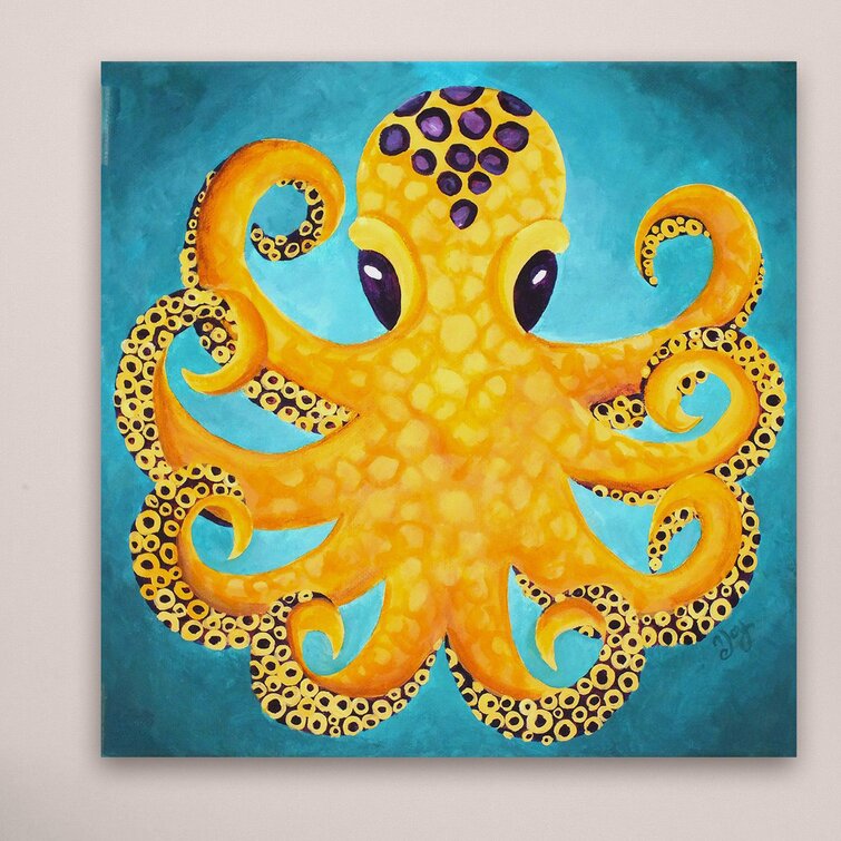 Octopus and Bubbles Art Print by Miriam Joy E