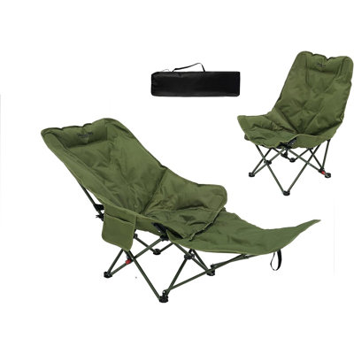 Folding Camping Cot And Chair With Removable Footre...