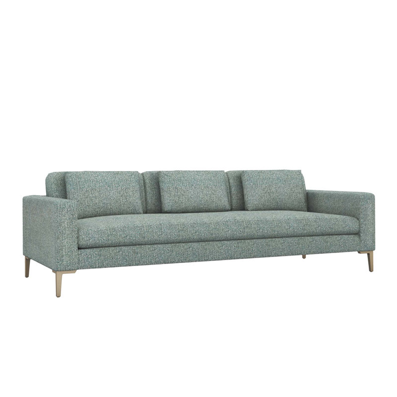 Izzy Upholstered 102'' Sofa, Pool Rayon/Viscose, Bronze