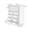 Commode de rangement de style chambre à coucher 1 pièce