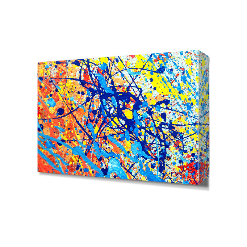 Lukus abstrait Jackson Pollock. Estampe numérique sur toile de coton sans acide pour la décoration intérieure, Toile tendue