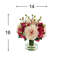 Peony and Hydrangea Arrangement in Glass Vase