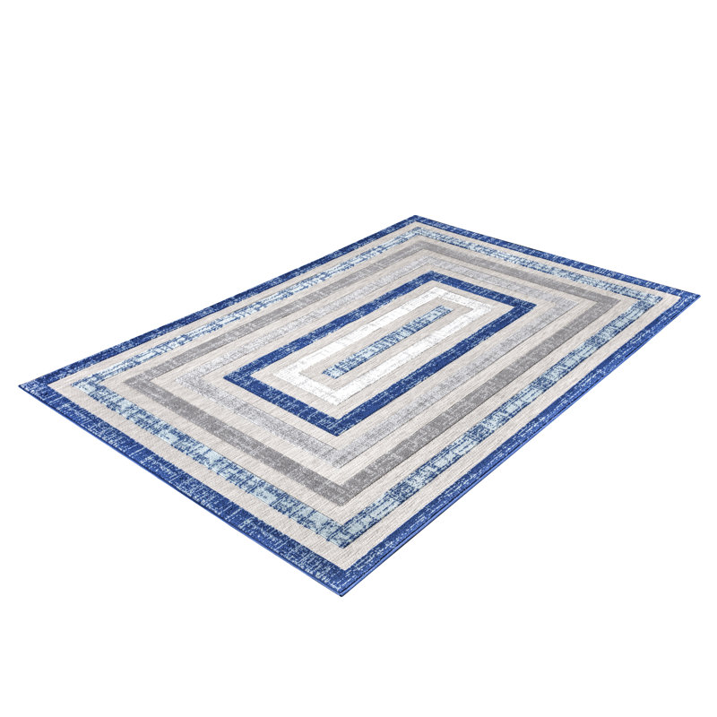 Gibson Geometric Indoor / Outdoor Rug, Rectangle 6' x 9'