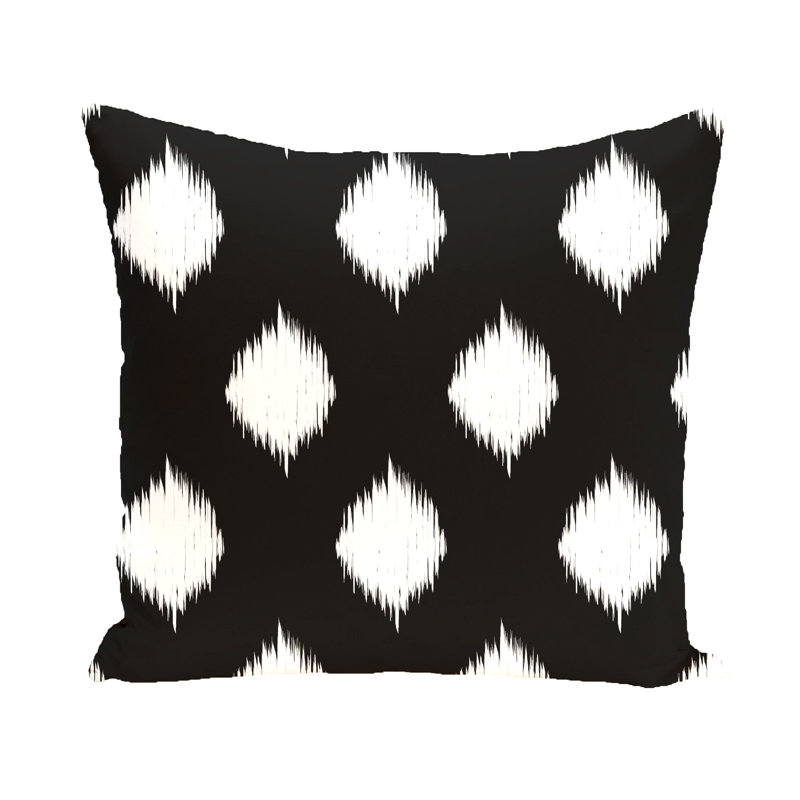Geometric Ikat Reversible Throw Pillow, 16" H x 16" W x 6" D