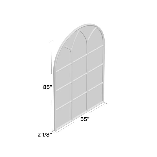 Channing Brown Wood Floor Mirror with Stand Ophelia & Co.