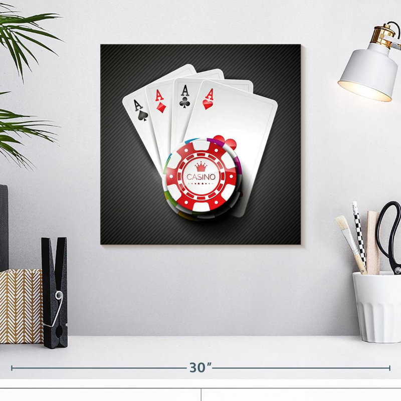 Senne Casino Four Aces, H 16 po x l 16 po