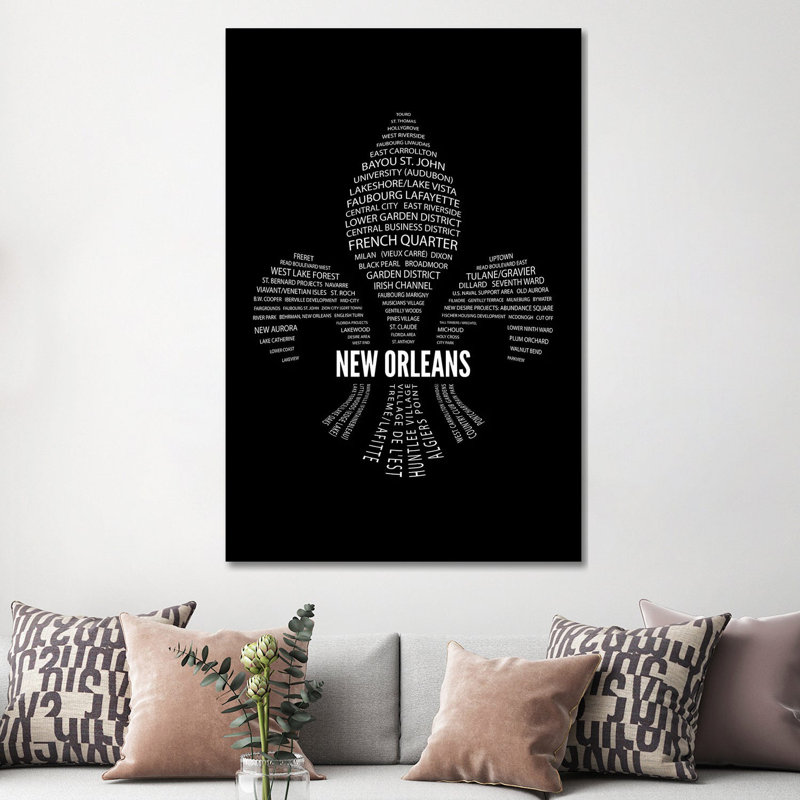«New Orleans Fleur-De-Lis Quarters», impression sur toile tendue, H 60 po x l 40po x P 1,5 po