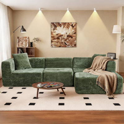 5 Seater Chenille Sofa
