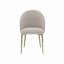 Chaise d'appoint en tissu champagne (ensemble de 2)-1931260197
