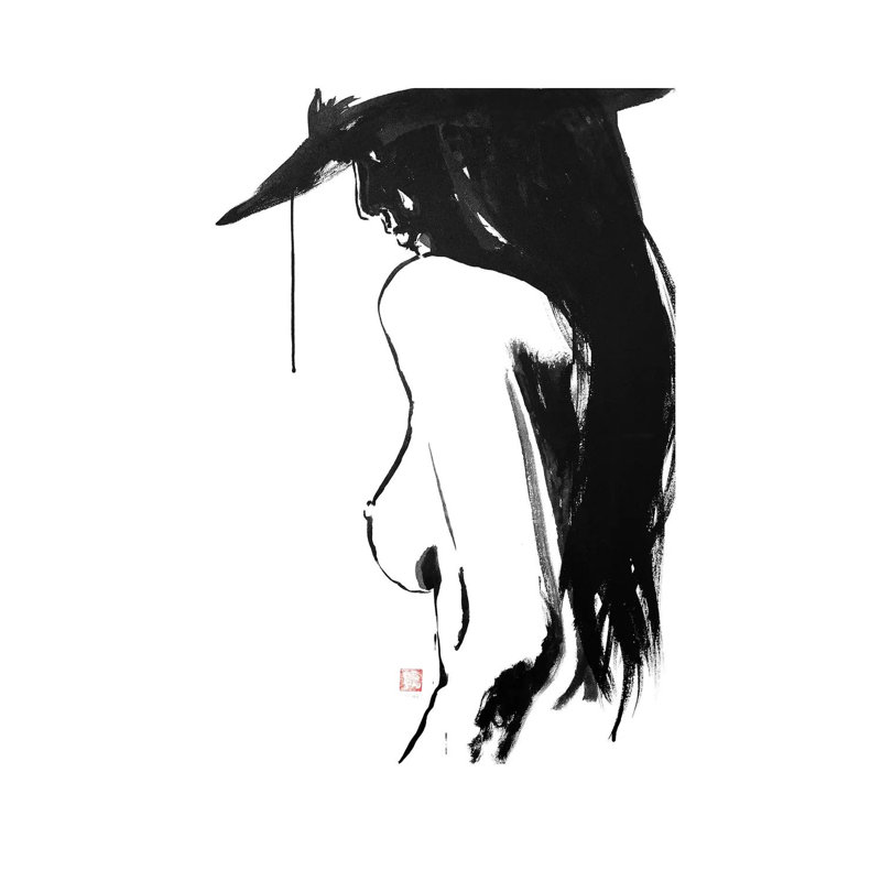Nude’s Hat by Péchane - Print on Canvas, Wrapped Canvas, 66.04 cm H x 45.72 cm W x 3.175 cm D