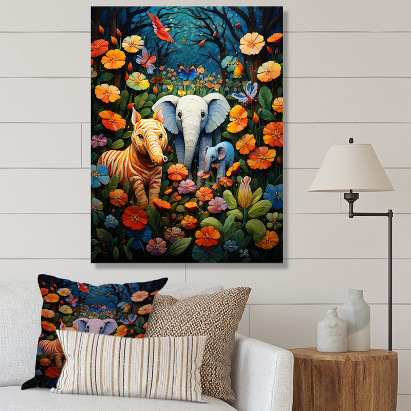 Aire de jeu bleue, aire de jeux pour enfants III - Art mural pour chambre de bébé, Toile tendue, H 32 po x l 16 po x P 1 po