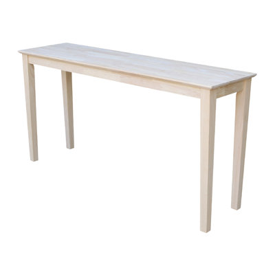 Jaier Unfinished Solid Wood Console Table