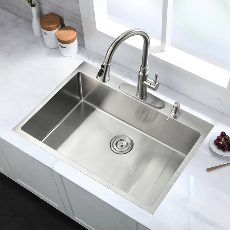2 éviers encastrés en acier inoxydable de 30 po avec lavabo insonorisant, grille inférieure et rainure de drainage