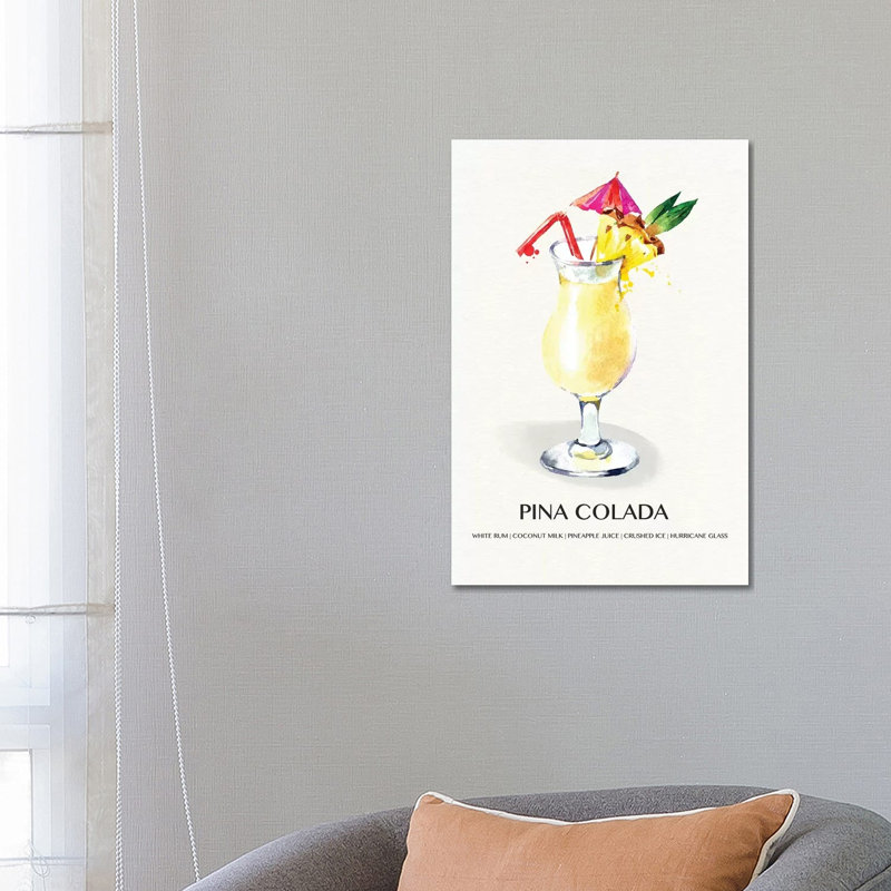 Pina Colada 1 Piece Wall Art on Canvas, 66.04 cm H x 45.72 cm W, Canvas