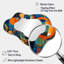 Orange Blue Geometry Unleashed II - Abstract Shapes Modern Asymmetrical Decorative Wall Mirror-107246868