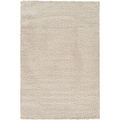 Pure Beige &  Solid Shag Modern Rug