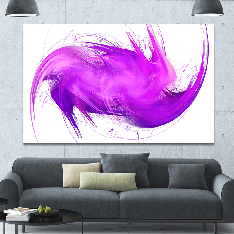 « abstract mauve fractal pattern », impression sur toile, H 40 po x l 60 po x p 1,5 po