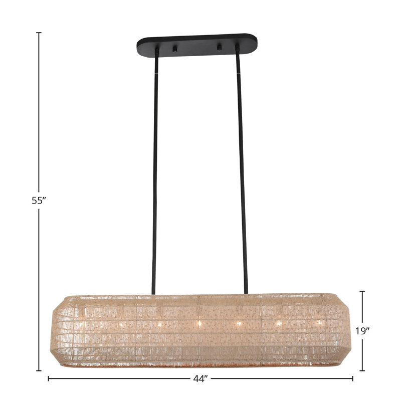 Luminaire suspendu noir mat Cebu 7 LT Kalco