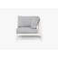 White Aluminum Outdoor Loveseat, Pacific Fog Gray
