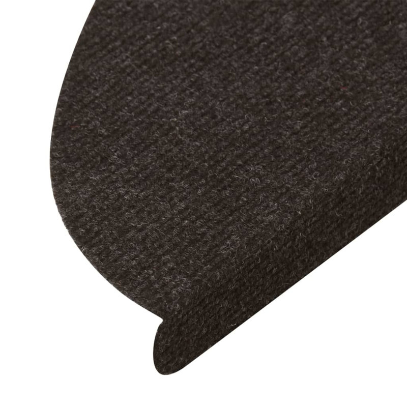 Llareli Stair Tread, Half-Round 22.5cm x 65cm, Black