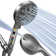 10-Mode Filtered Shower Head With Hose, 5" High Pressure Shower Heads With Filter, Handheld Shower Head Filter With Built-In Power Jet, Charcoal Grey