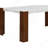 Engineered Stone Top & Brown Finish Dining Table W/Engineered Stone Top