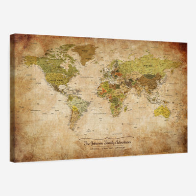 Carte du monde personnalisée
