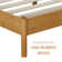 NTC Gem Solid Wood Bed Frame with Headboard and Silent Slats, 1000 Lbs. Capacity Bed Frame